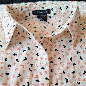 Timing Cream Sleeveless Asymmetrical Polo Top w/ 1 Small Pocket Size S